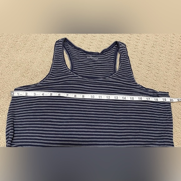 Eileen Fisher 100% Linen Sleeveless Tank Maxi Dress, Size Large, Blue Stripe. - Picture 3 of 9